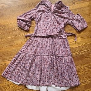 Vintage Jo Hanna York floral‎ pink dress size 6